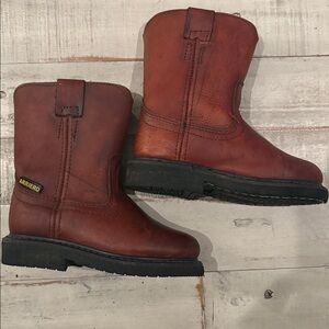 Boys Brown Leather Western Cowboy Boots